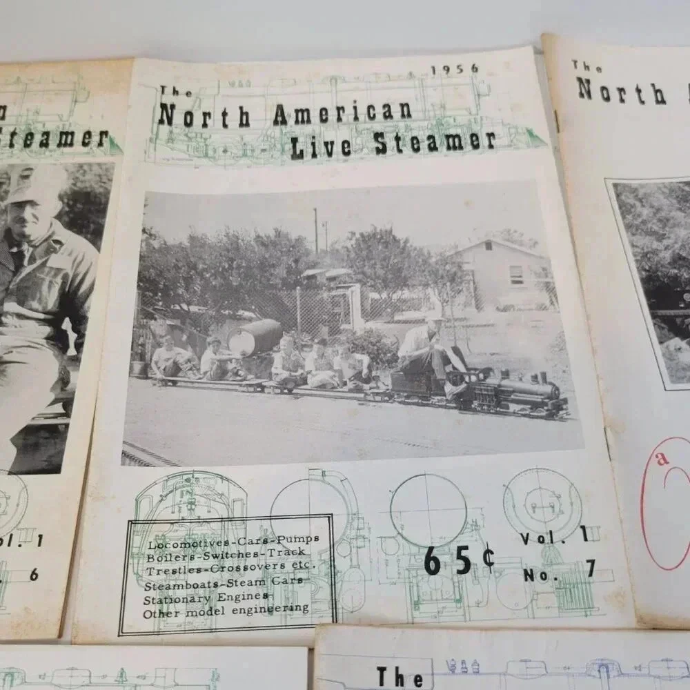 The North American Live Steamer Magazine Lot of 7 1956 Railroad Vintage RARE